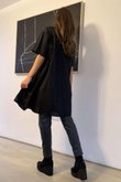 Oscar Raffie Origami Tunic Black 